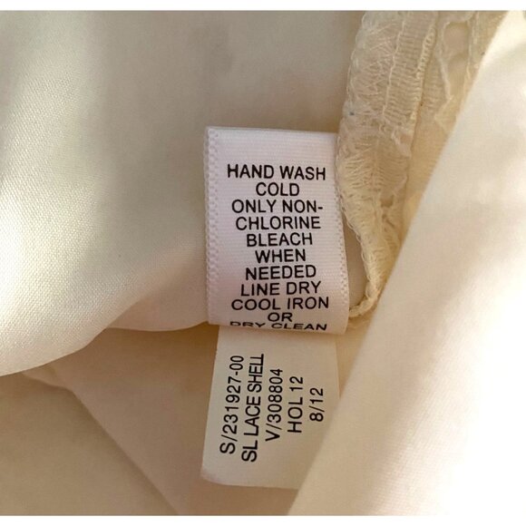 size 10 cream/ivory lined lace tank top cami zip back Banana Republic - Picture 8 of 9